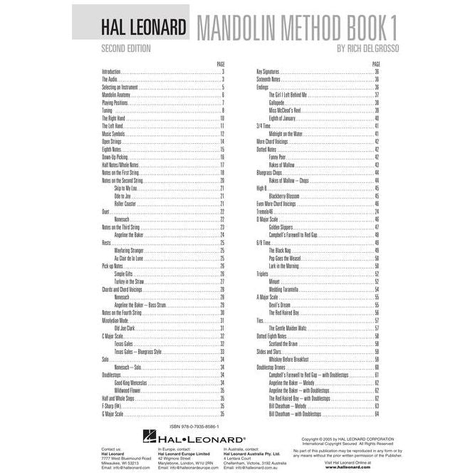 Hal Leonard Mandolin Method - Book 1: Second Edition