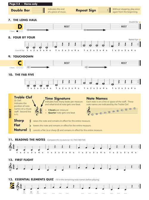 Essential Elements for Band - F Horn Book 1 with EEi