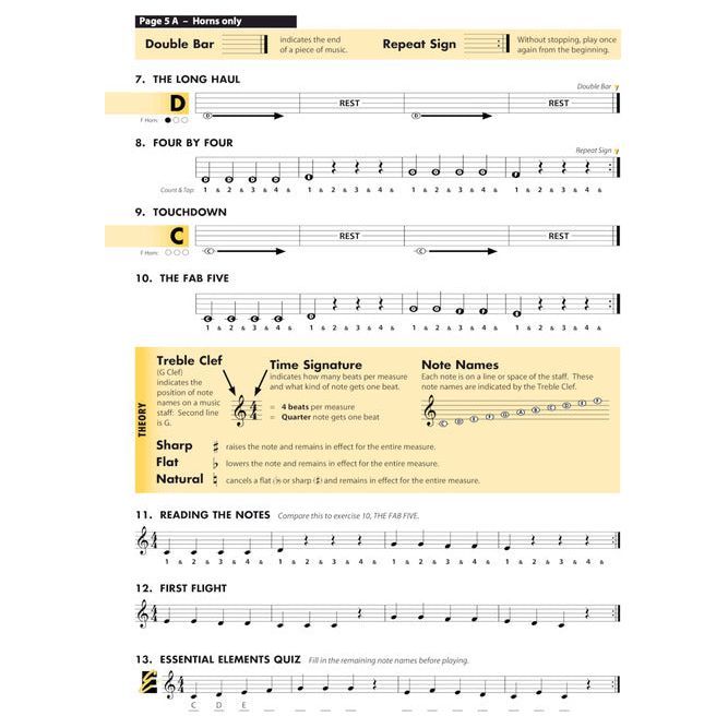 Essential Elements for Band - F Horn Book 1 with EEi