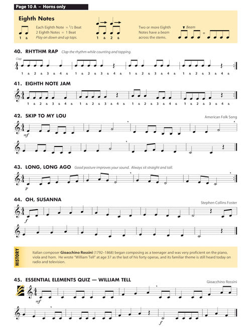 Essential Elements for Band - F Horn Book 1 with EEi