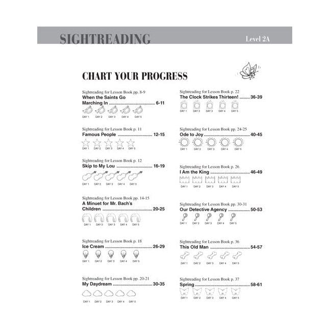 Level 2A - Sightreading Book