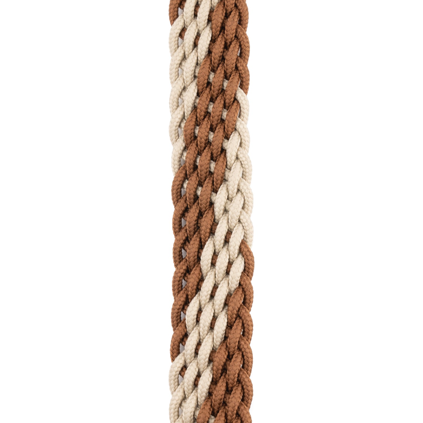 D'Addario 1" Braided Mandolin Strap - Brown/Cream