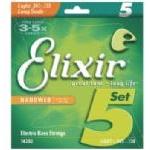 Elixir Nickel Plated Steel Nanoweb 5-String Electric Bass Strings Light/Long Sca...