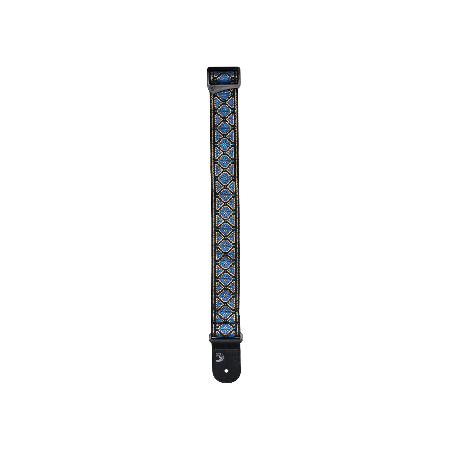 D'Addario Eco Woven Guitar Strap, Blue & Gold