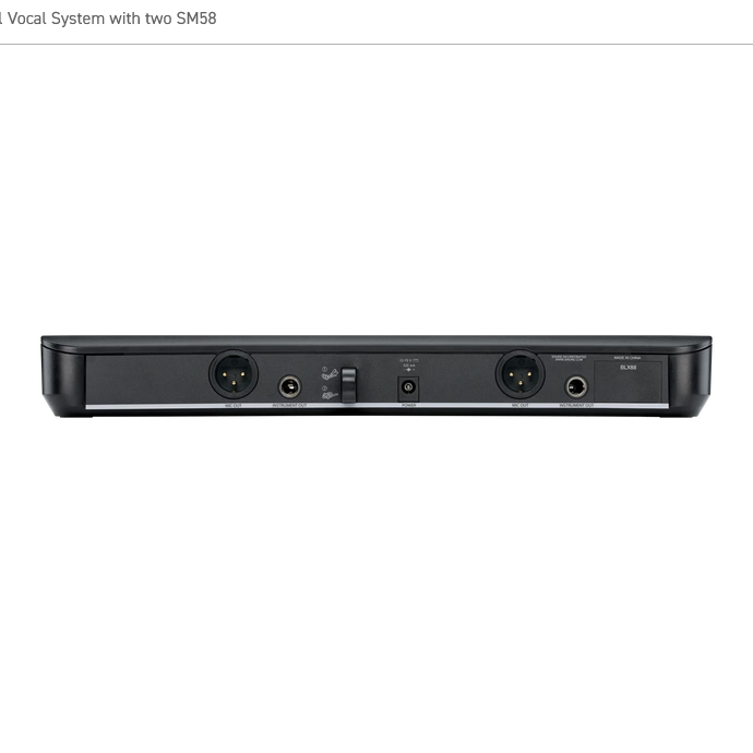 BLX288/SM58 Dual SM58 Vocal System - H10