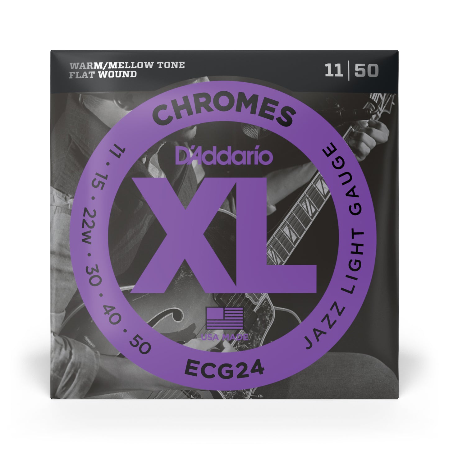 D'Addario ECG24 Chromes Jazz Light, 11-50