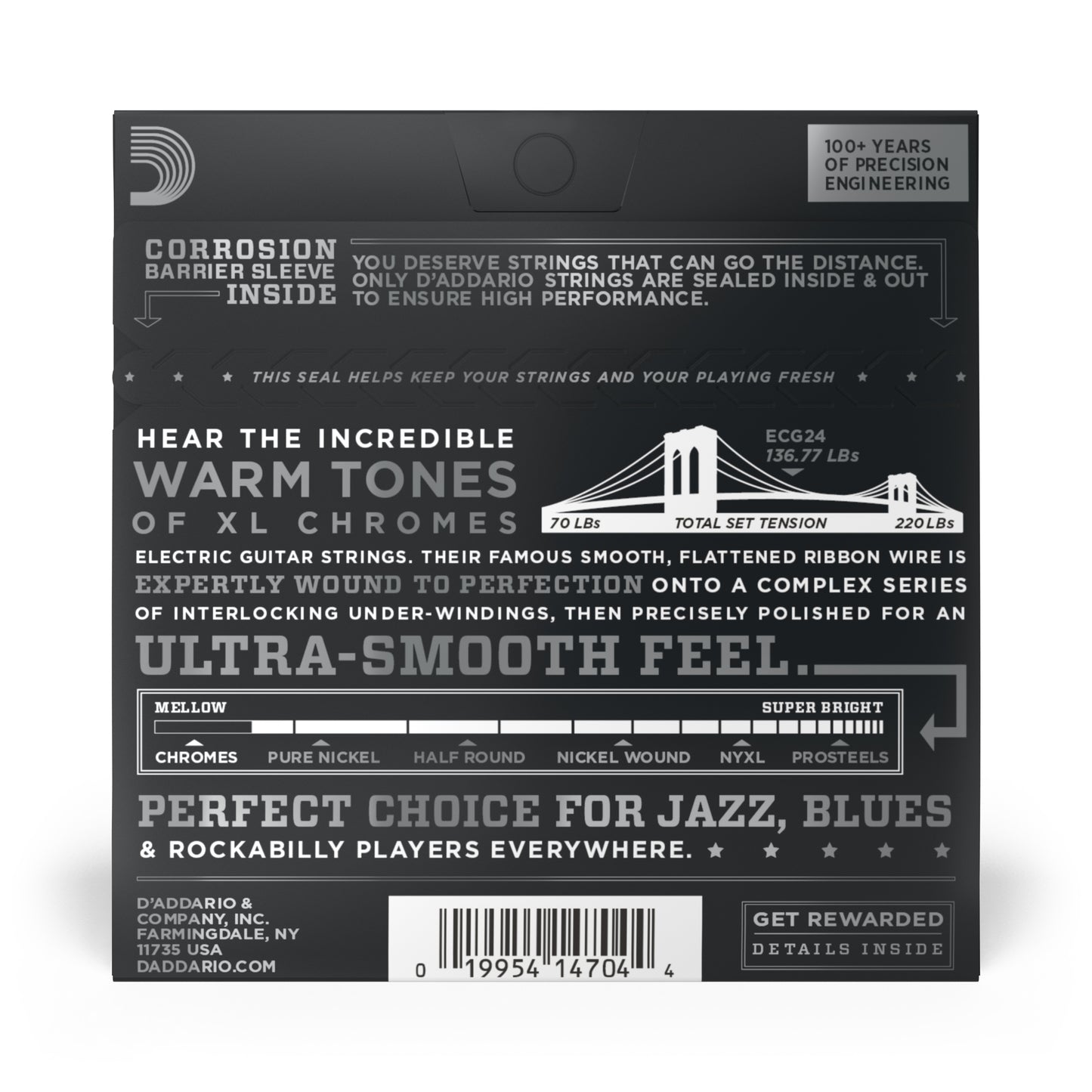D'Addario ECG24 Chromes Jazz Light, 11-50