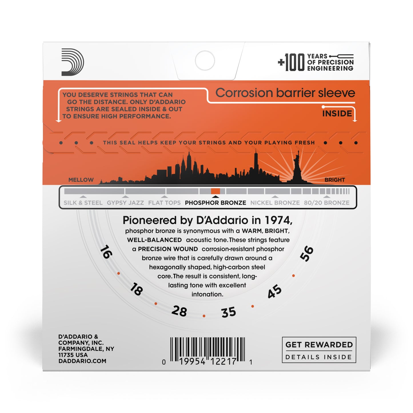 D'Addario EJ42 Resonator Dobro Strings, 16-56