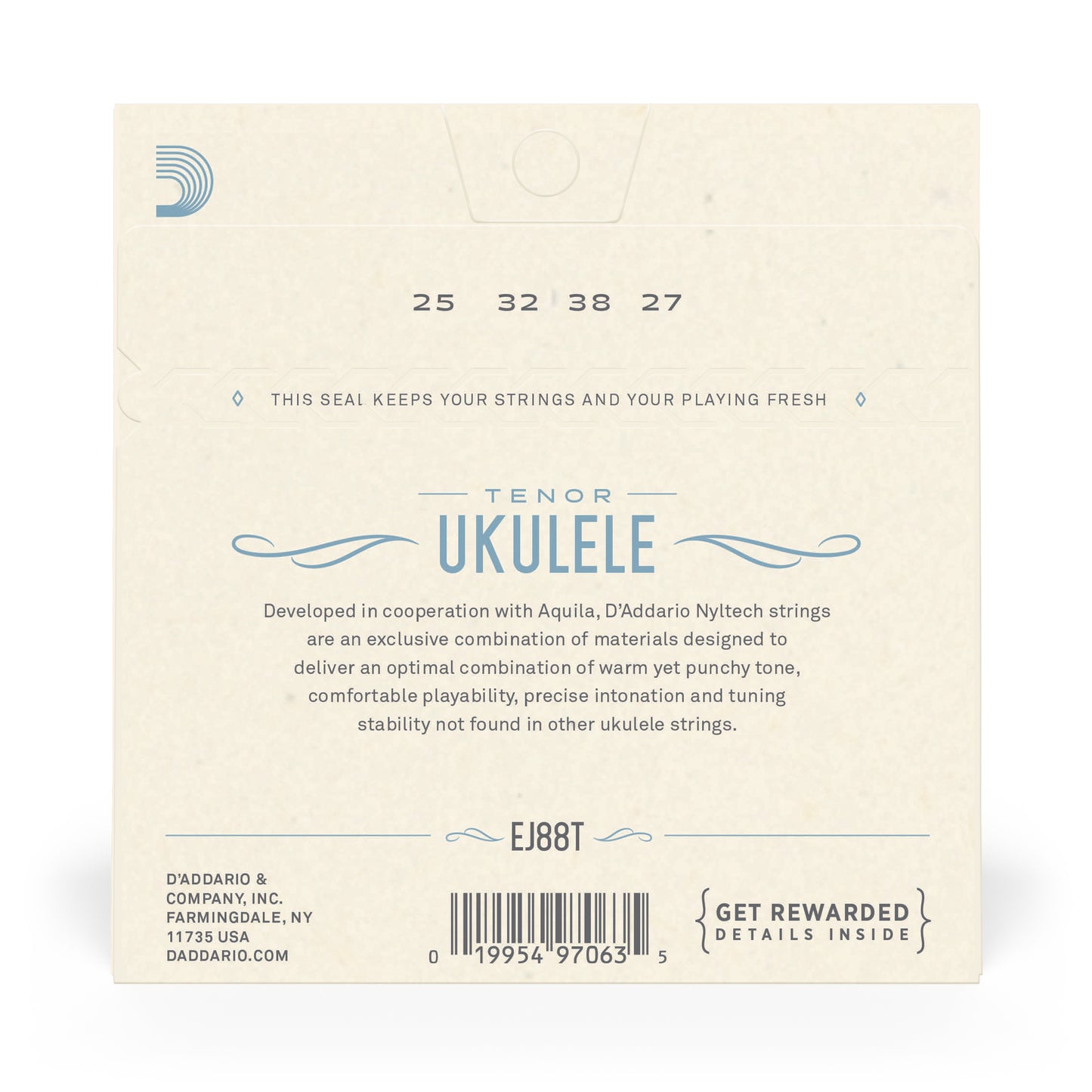 D'Addario EJ88T Nyltech Ukulele Strings, Tenor