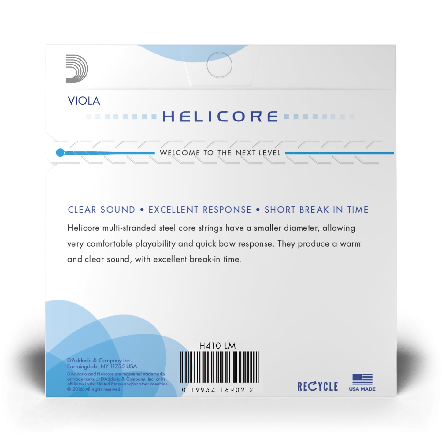 D'Addario Helicore Viola String Set, Long Scale, Medium Tension