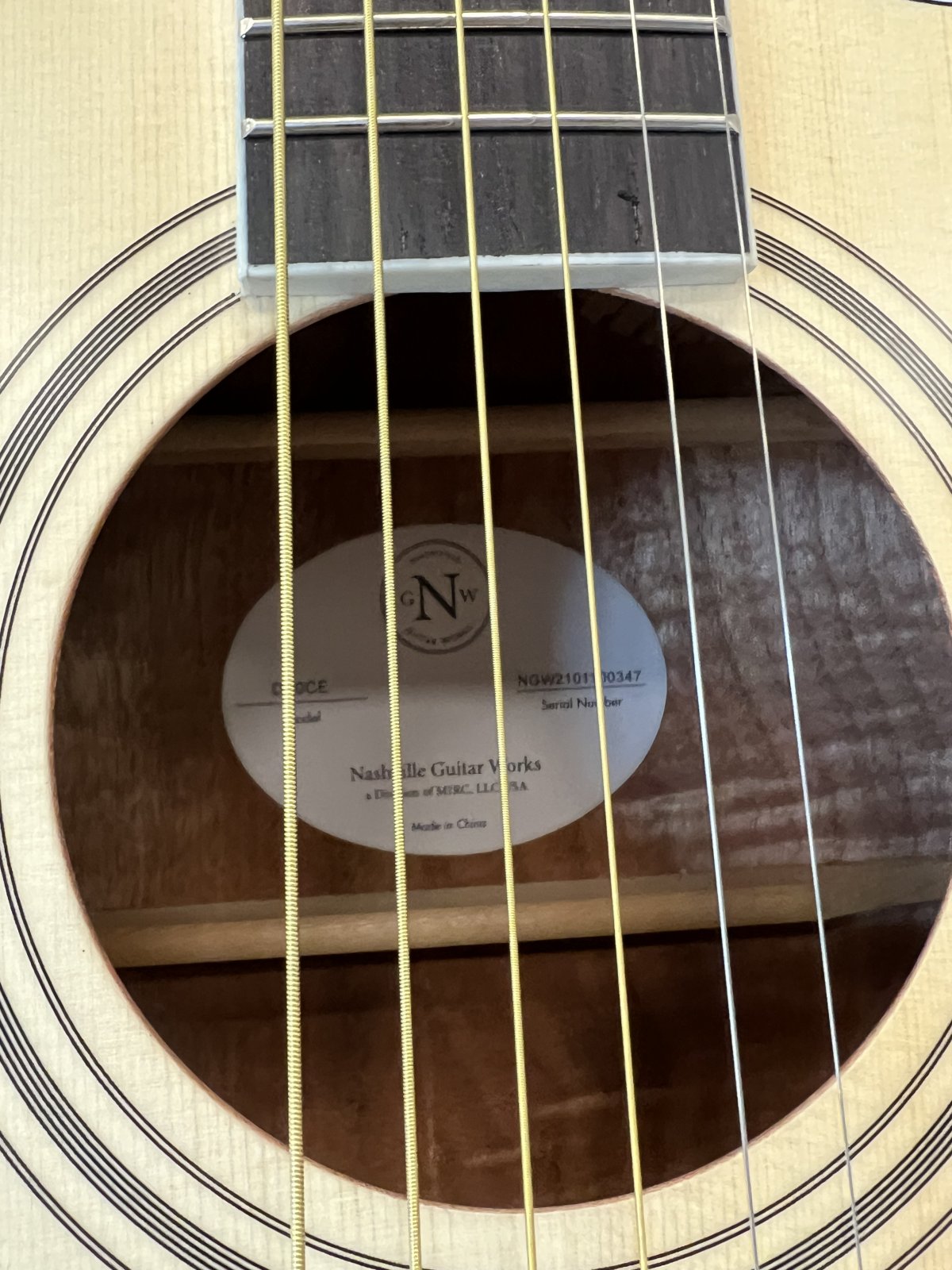 NGW Dread Cutaway Guitar, Natural