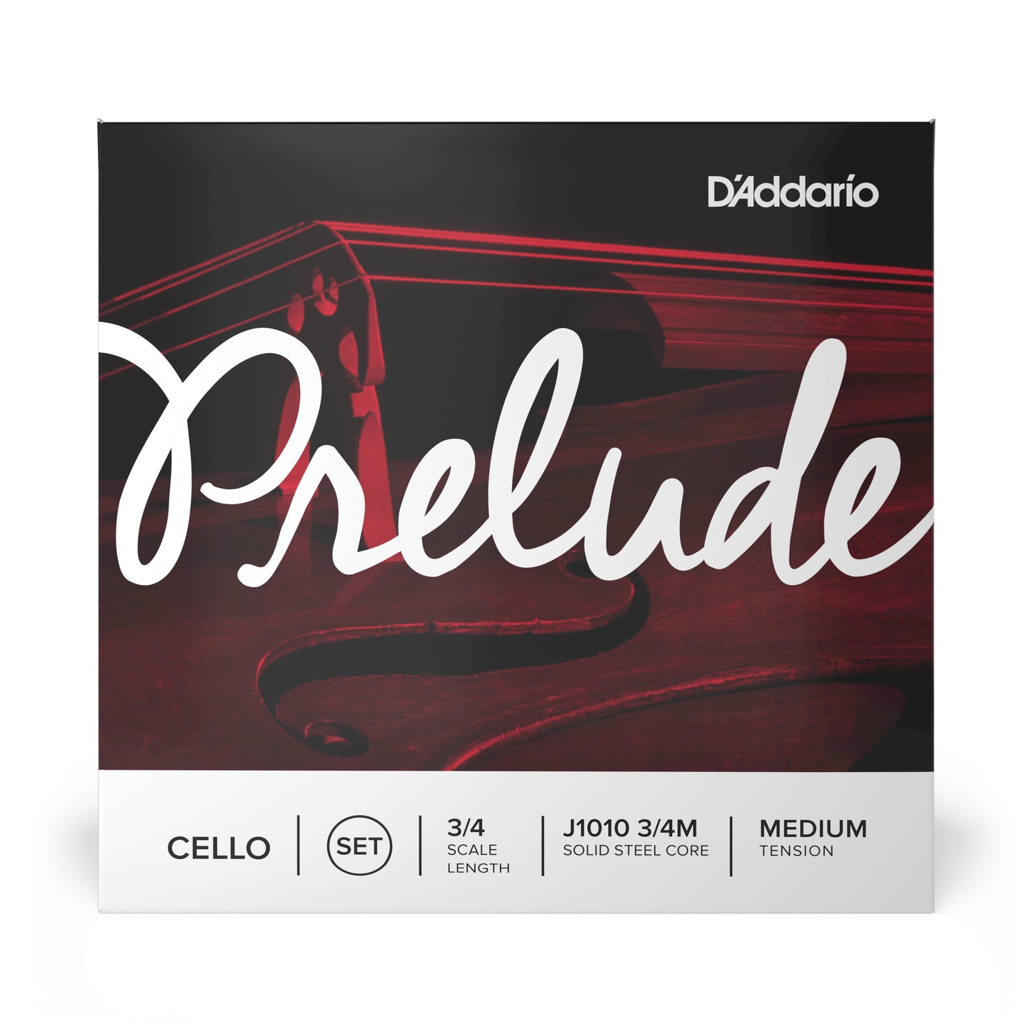 D'Addario Prelude Cello String Set, 3/4 Scale, Medium Tension