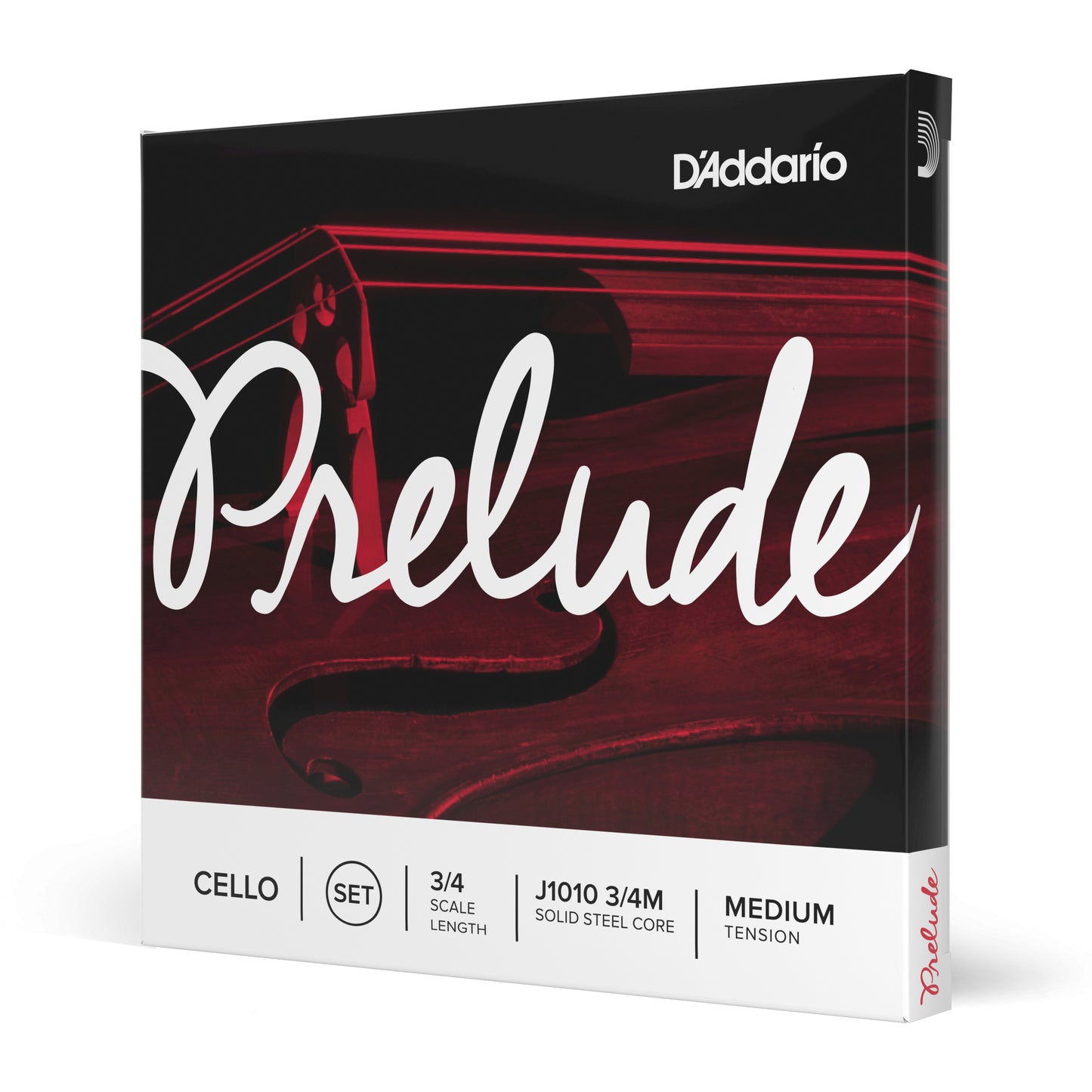 D'Addario Prelude Cello String Set, 3/4 Scale, Medium Tension
