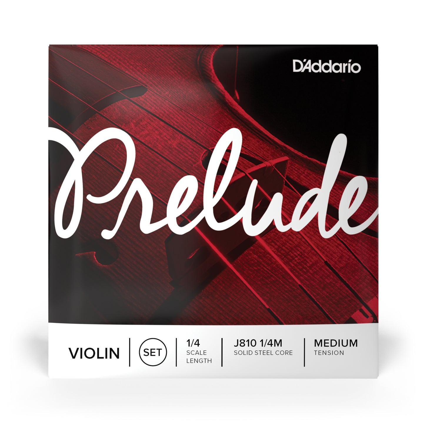 D'Addario Prelude Violin String Set, 1/4 Scale, Medium Tension