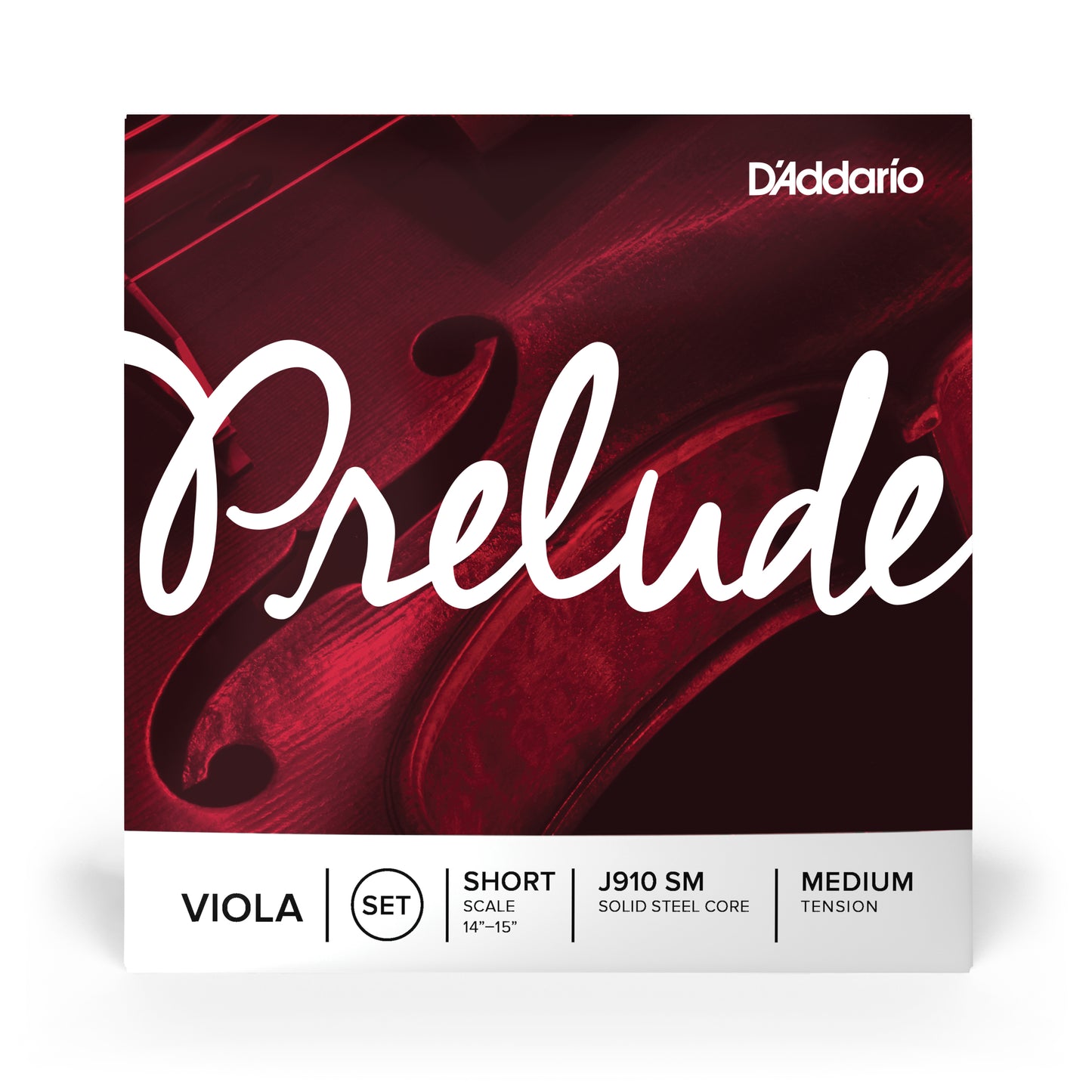 D'Addario Prelude Viola String Set, Short Scale, Medium Tension