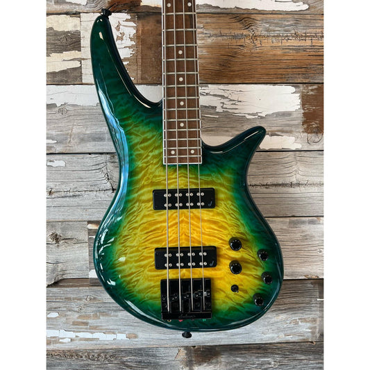 Jackson X Series Spectra Bass SBXQ IV, Amber Blue Burst (like new)