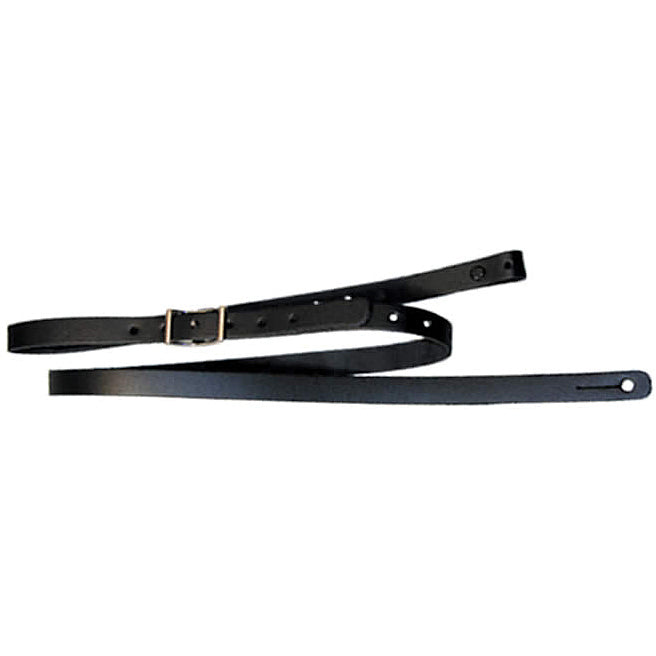 McK4 - Black Leather Mandolin Strap