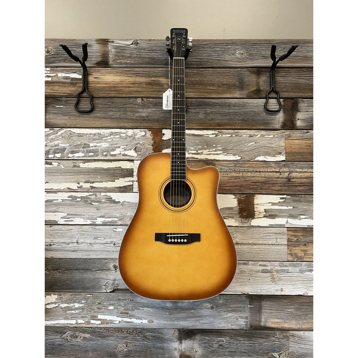 NGW Dread Cutaway Guitar, Edgeburst