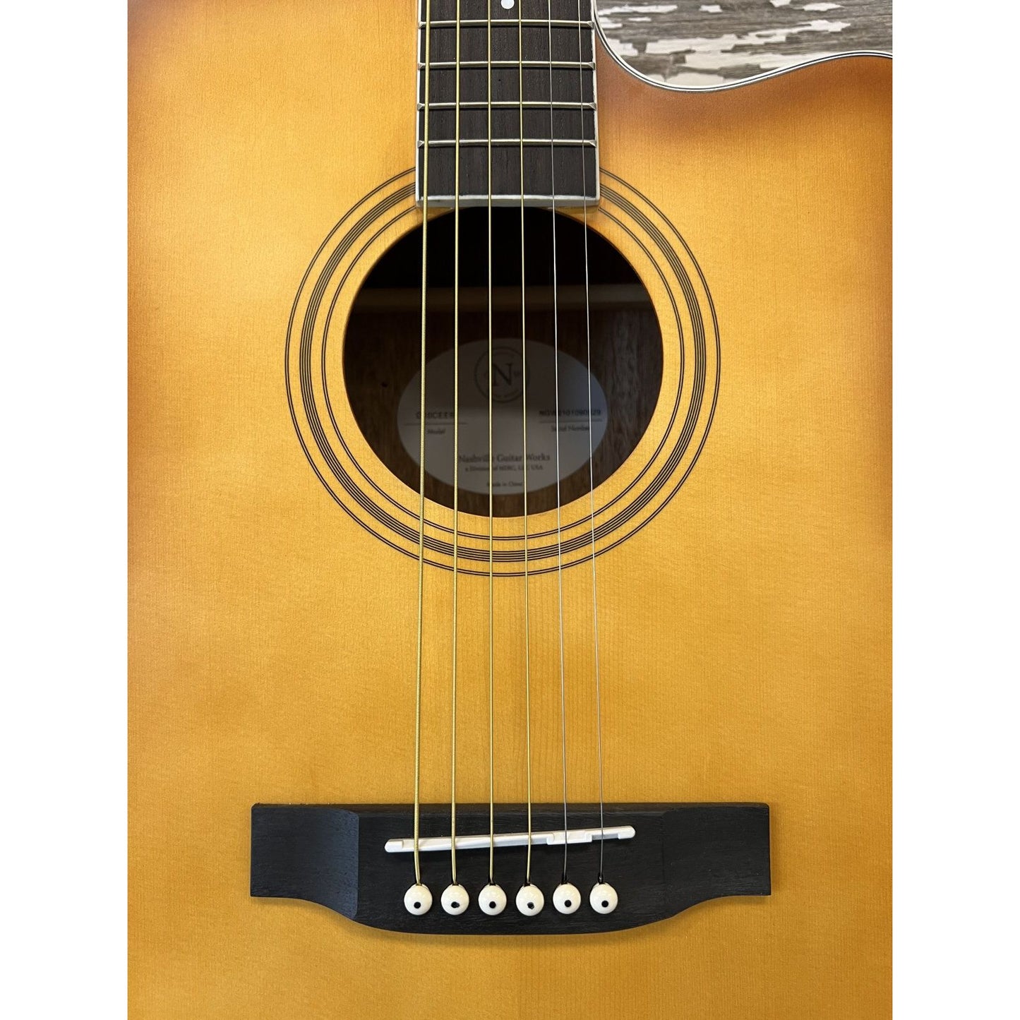 NGW Dread Cutaway Guitar, Edgeburst