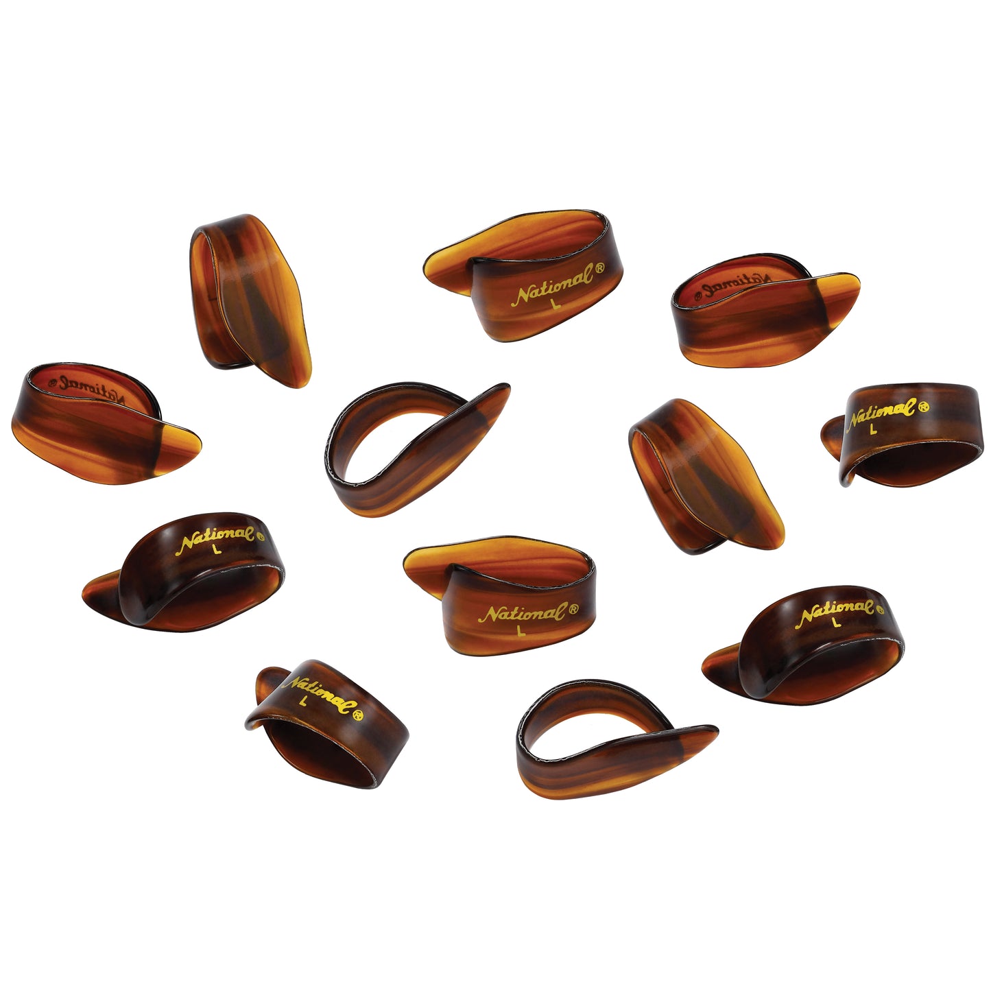 D'Addario National Celluloid Thumb Picks, Large Tortoiseshell - 12 pack
