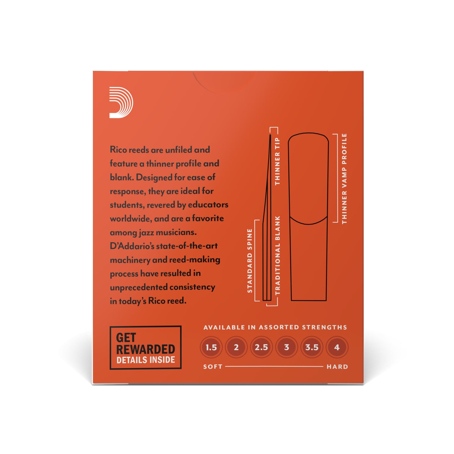 Rico by D'Addario Alto Sax Reeds, Strength 3, single