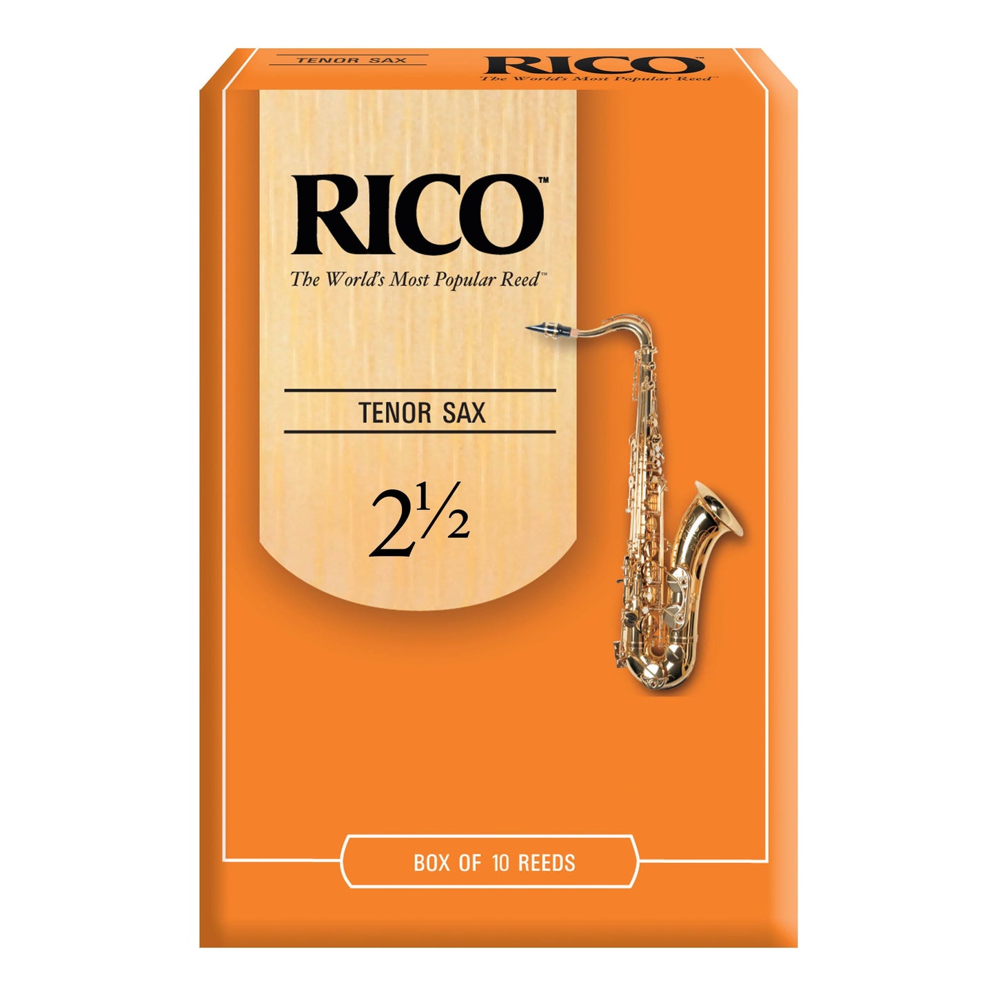 Rico Tenor Saxophone Reeds Strength 2.5 10-Pack