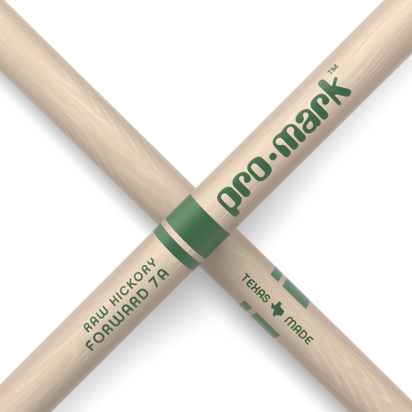 ProMark Classic Forward 7A Raw Hickory Drumstick, Oval Wood Tip