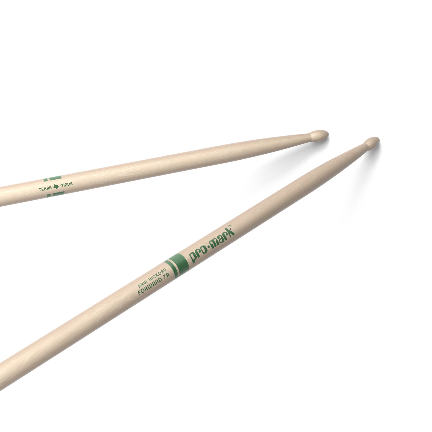 ProMark Classic Forward 7A Raw Hickory Drumstick, Oval Wood Tip