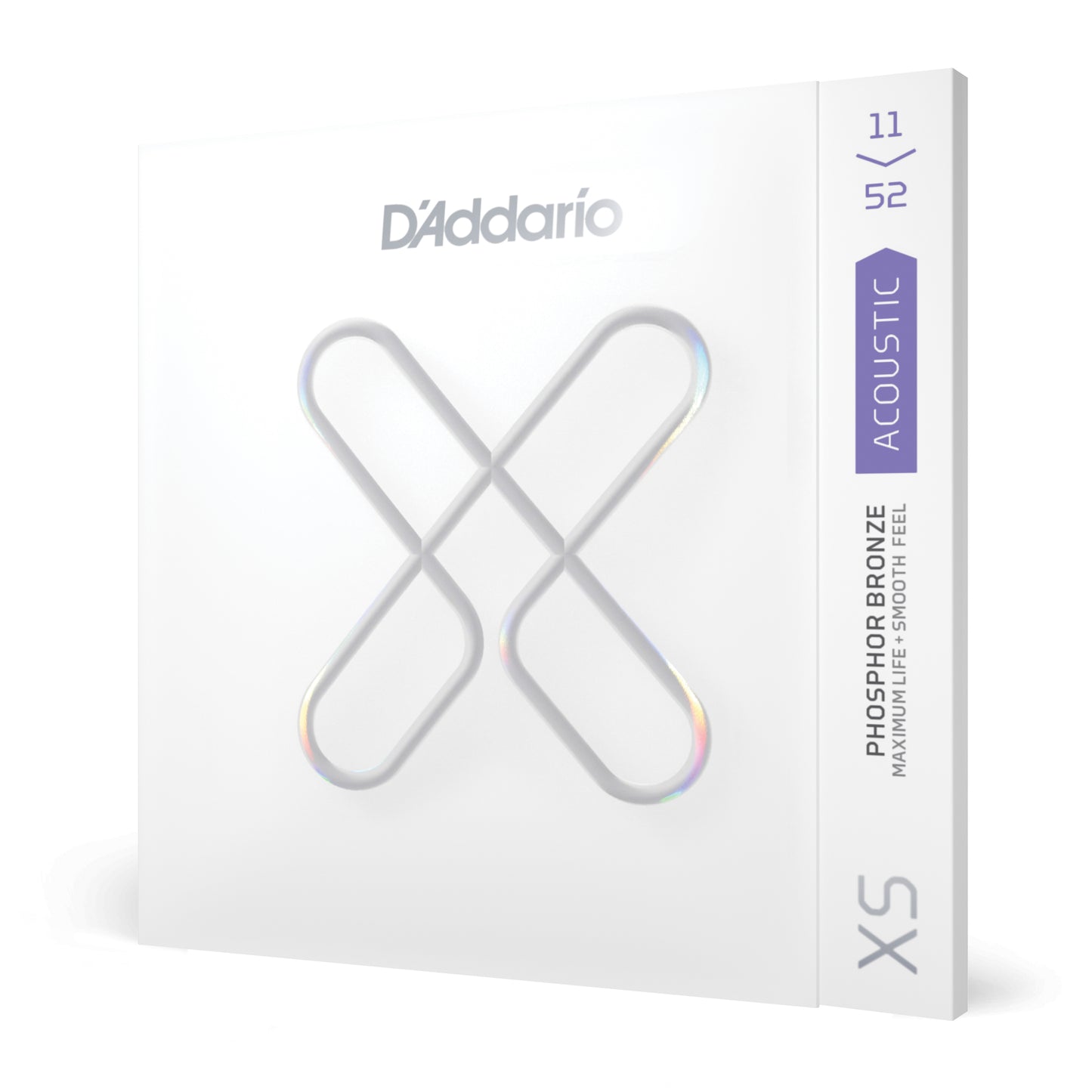 D'Addario 11-52 Custom Light, XS Phosphor Bronze Coated Acoustic Guitar Strings