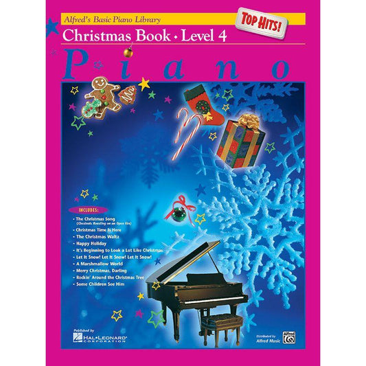 McK Alfred's Basic Piano Library: Top Hits! Christmas Book 4