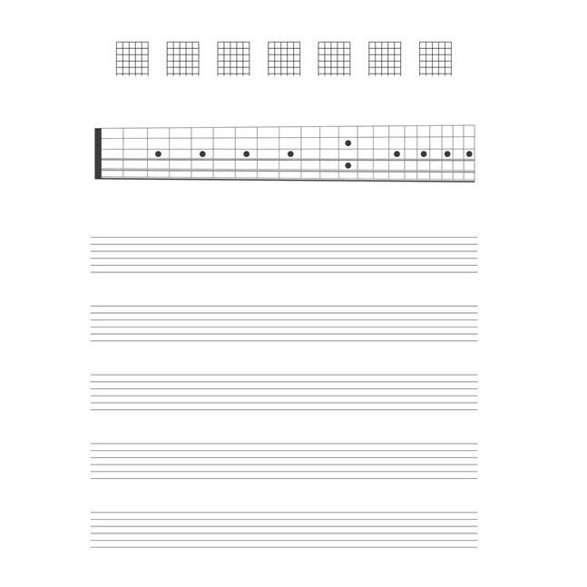 Guitar Tab Manuscript Paper