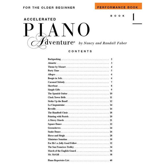 McK Accelerated Piano Adventures for the Older Beginner, Bk1 Performance