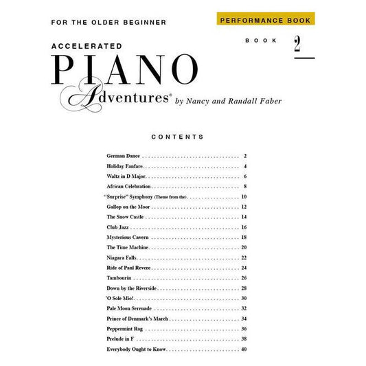 McK Accelerated Piano Adventures for the Older Beginner - Bk2 Performance