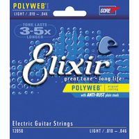 Elixir Nickel Plated Polyweb Electric Guitar Strings, Light, 10-46