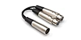 Hosa Y Cable, Dual XLR3F To XLR3M, 6 In