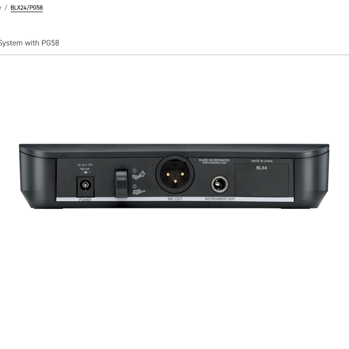 BLX24/PG58 Single Channel Handheld Wireless System - H10