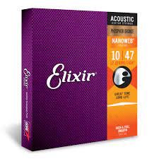 Elixir 16152 12-String Phosphor Bronze Guitar Strings, Light 10-47