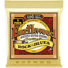 Ernie Ball 80/20 Rock and Blues Acoustic Guitar Strings 3-Pack
