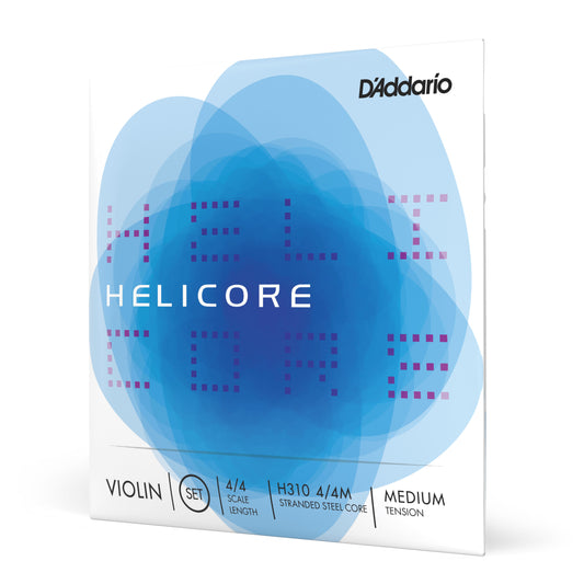 D'Addario Helicore Violin String Set, 4/4 Scale, Medium Tension