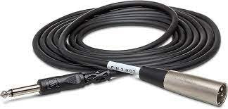 Hosa Unbalanced Interconnect, 1/4 In TS To XLR3M, 15 Ft