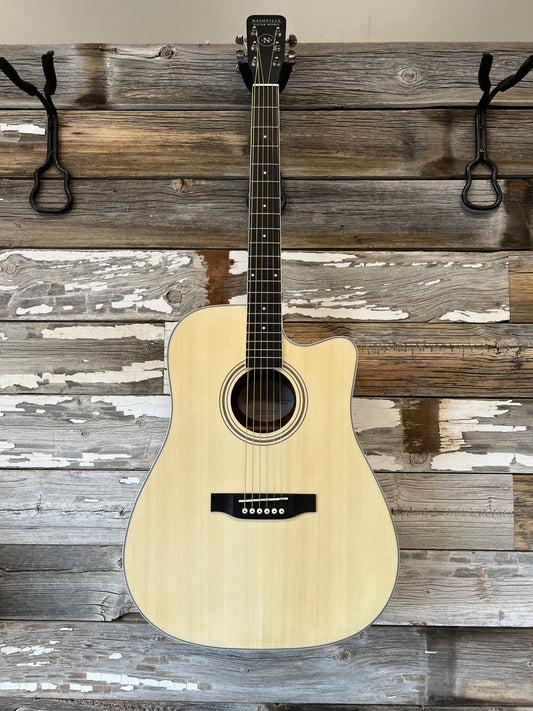 NGW Dread Cutaway Guitar, Natural