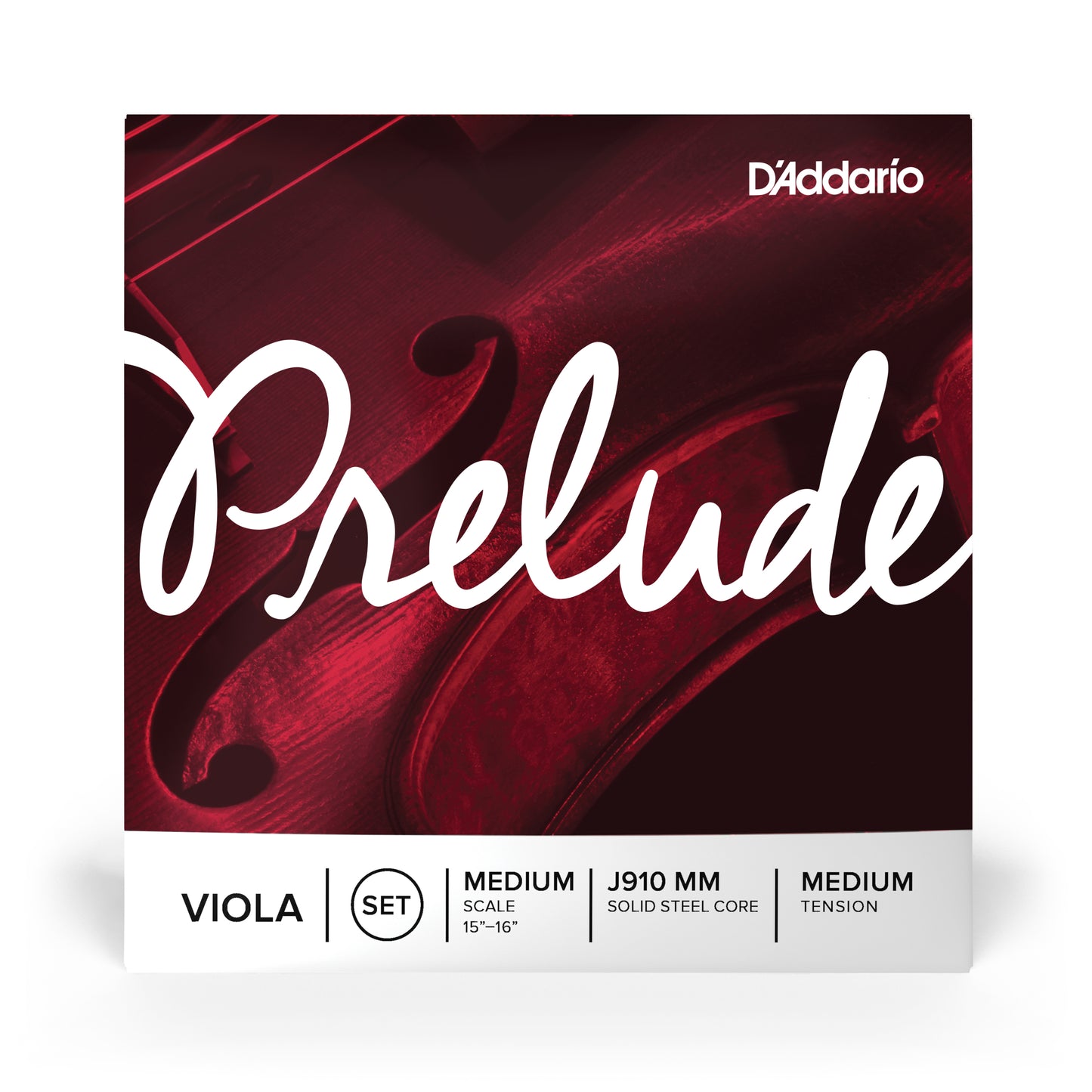 D'Addario Prelude Viola String Set, Medium Scale, Medium Tension