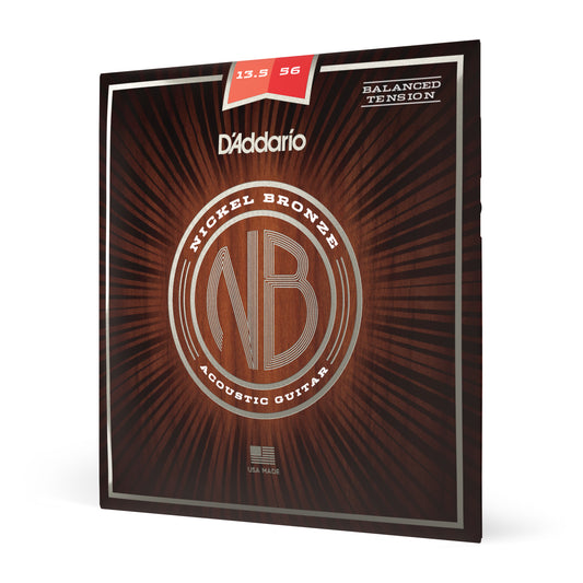D'Addario NB13556BT Nickel Bronze Acoustic Guitar Strings, Balanced Tension Medi...