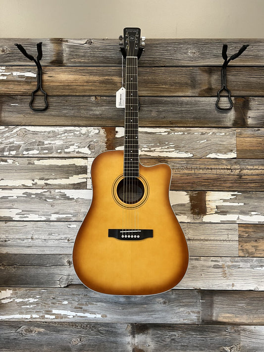 NGW Dread Cutaway Guitar, Edgeburst