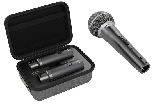 NUX B-3RC Rechargeable Wireless Microphone System with Battery Case