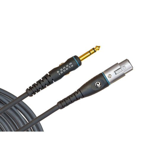 D'Addario Custom Series Microphone Cable, XLR Female To 1/4 Inch, 25 Feet