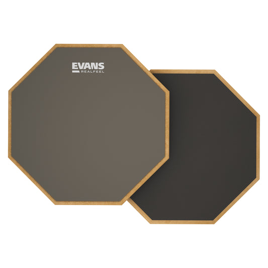 RealFeel by EVANS 2-Sided Practice Drum Pad, 12 Inch