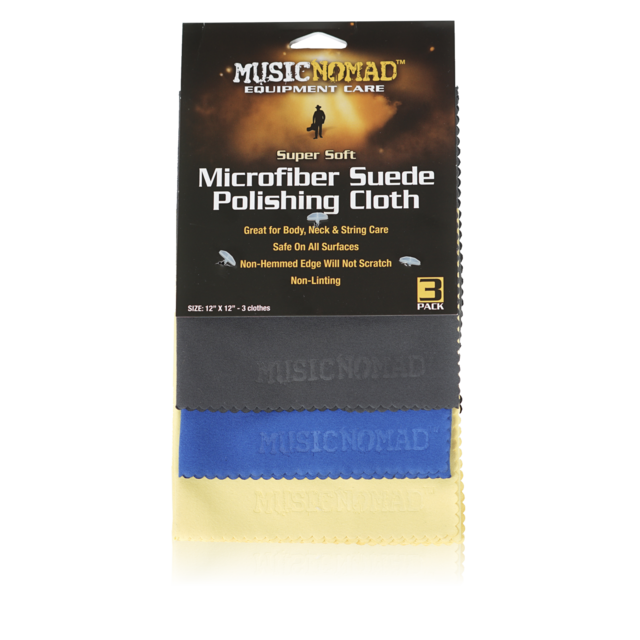 Music Nomad Super Soft Microfiber Suede Polishing Cloth - 3 Pack