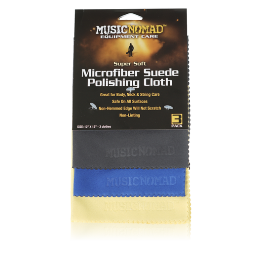 Music Nomad Super Soft Microfiber Suede Polishing Cloth - 3 Pack