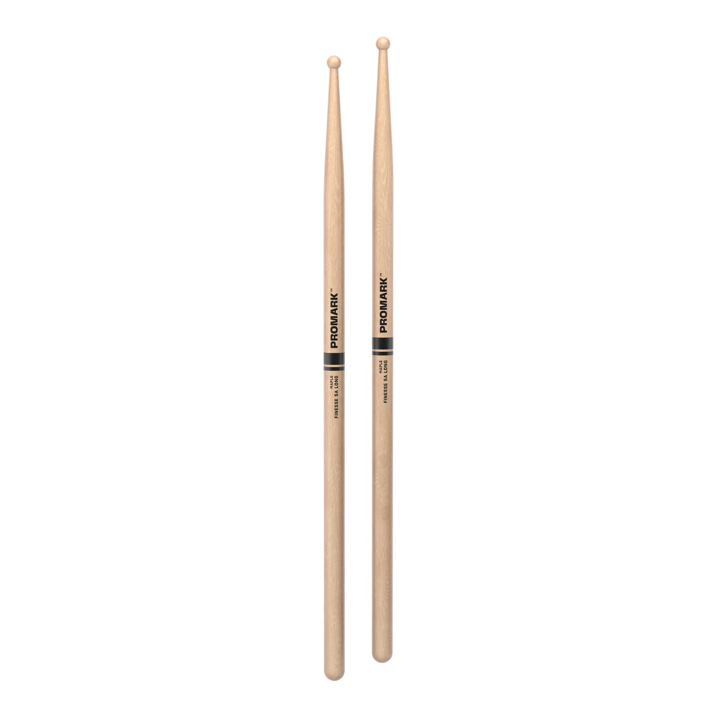 ProMark Finesse 5A Long Maple Drumstick, Small Round Wood Tip